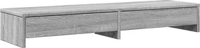 vidaXL Suport monitor cu sertare sonoma gri 100x27x15cm lemn prelucrat
