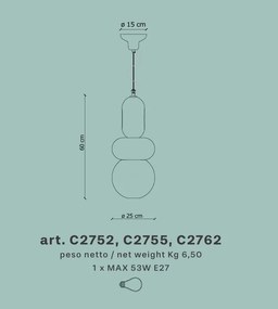 Lustra retro realizata manual din ceramica Bumbum