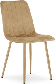 Scaun catifelat bej LAVA CAMEL BEIGE