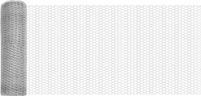 vidaXL Gard hexagonal Argintiu 0,6 x 10 m Oțel galvanizat