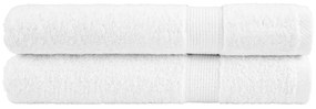 vidaXL Prosoape de saună premium SOLUND 2 buc alb 80x200cm 600gsm
