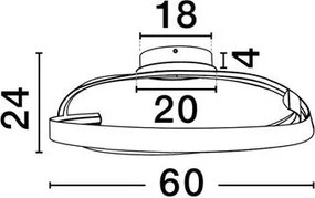 Lustra aplicata LED CCT OLIA aluminiu alb