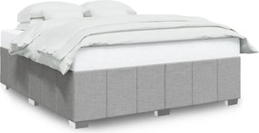 vidaXL Cadru de pat fără saltea, gri deschis, 180x200 cm, textil