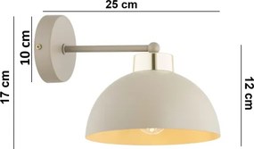 Brilagi - Lampă de perete MOON 1xE27/60W/230V bej/auriu