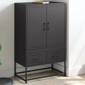 vidaXL Dulap înalt, negru, 68x39x111,5 cm, oțel