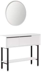 Măsuță consolă Onaferra 12 (cu oglindă) (alb + negru). 1106472