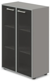 Dulap lat mediu TopOffice Premium 79,8 x 40,4 x 119,5 cm, gri