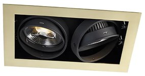 Spot integrat reglabil din alamă cu 2 lumini - Oneon