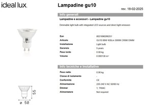 Bec LED dimabil, Gu10 06W 430lm 3000K cri90 dimm