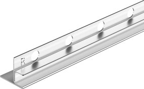 Profil inclinat dreapta pentru sticla Balneo Floor Strips 170 cm finisaj inox periat