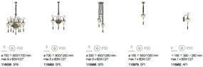 Pendul LUX design clasic din alama finisaj antichizat, HAREM SP1 115979