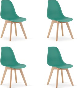 OFERTA Scaun verde KITO cu picioare din fag II. calitate