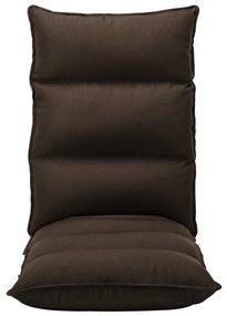 325238 vidaXL Scaun de podea pliabil, maro, material textil