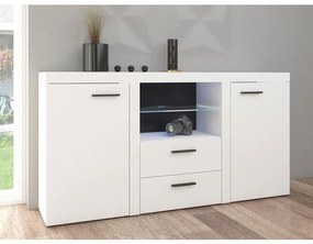 Comodă combinată Rokara (Alb) (iluminat LED). 1053859
