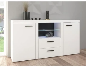 Comodă combinată Rokara (Alb) (iluminat LED). 1053859