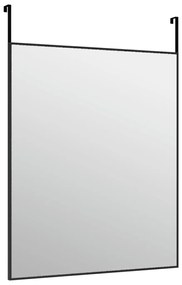 Oglinda pentru usa, negru, 50x60 cm, sticla si aluminiu 1, Negru, 50 x 60 cm