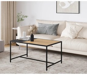 Măsuță de cafea neagră/în culoare naturală 60x100 cm Altino – Unique Furniture