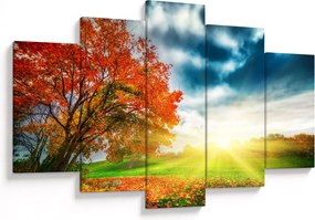 Tablou peisaj cu scufundat în razele solare (150x105 cm)