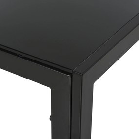 Homcom Set Masa de Luat Masa cu 4 Scaune Tapitate, Design Modern pentru Sala de Mese, Metal Sticlă PU, Negru | Aosom Romania