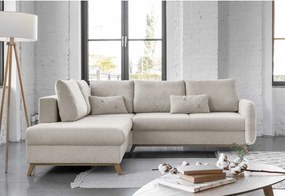 Colțar extensibil cu șezlong pe partea stângă Miuform Scandic Lagom L, bej