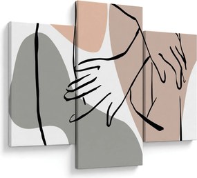 Tablou - Femeie corp linie de artă N⁰2 (90x60 cm)