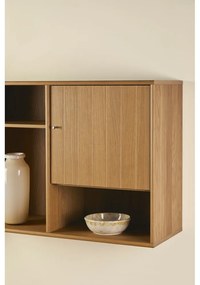 Bibliotecă în culoare naturală cu aspect de lemn de stejar suspendată 89x61 cm Mistral – Hammel Furniture