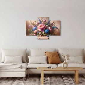 Tablou - Masă plină de flori (90x60 cm)