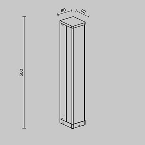 Stalp exterior LED IP65 Floeva H-50cm
