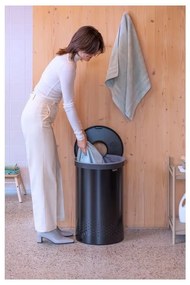 Coș de rufe negru mat din metal 60 l – Brabantia