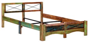 Cadru de pat, 140 x 200 cm, lemn masiv reciclat 140 x 200 cm