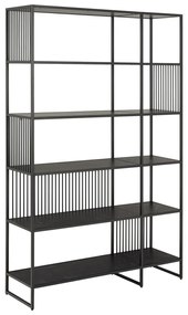 Bibliotecă neagră 120x185x35 cm Strington – Actona