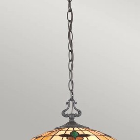 Elstead QZ-KAMI-P - Candelabru Tiffany KAMI cu lanț, 3xE27/60W/230V