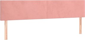 vidaXL Tăblii de pat, roz, 160x5x78/88 cm, catifea