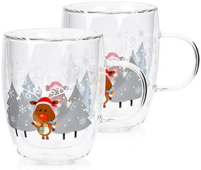 Pahare termo 4Home Mug Reindeer Hot&Cool 270ml,2 buc.