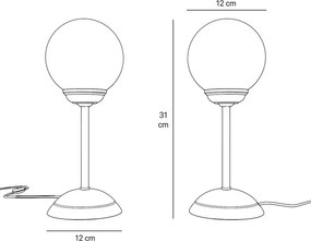 Lampa de masa din alama stil modern Art Deco Incanto
