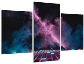 Tablou - Fum roz-albastru (90x60 cm)