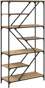 vidaXL Raft pentru cărți Stejar Artizanal 91 x 36 x 176 cm