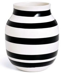 Vază din gresie Kähler Design Omaggio, înălțime 20 cm, negru - alb