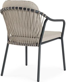 Scaun de grădină maro deschis din metal Edvige – Bizzotto