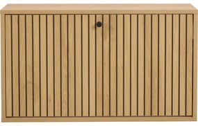 Pantofar în culoare naturală cu deschidere înclinată cu aspect de lemn de stejar 72x43x17 cm Albany – Actona