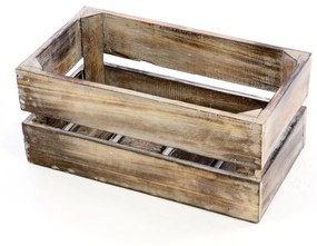 Cutie din lemn vintage DIVERO, bronzată maro 42 cm x 23 cm