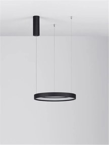 Lustra LED suspendata design modern circular PERRINE D-40cm neagra