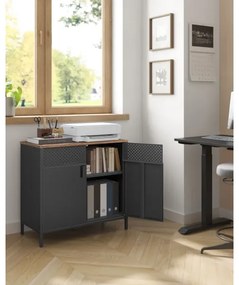 Comodă FIRA negru/maro