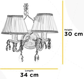 Aplică KAREN 2xE14/6W/230V bronz ONLI