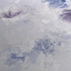 Tablou - Flori,pictură texturată (cu ceas) (90x30 cm)