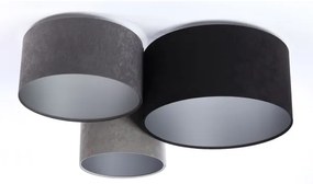 Plafonieră SPACE 3xE27/60W/230V gri/negru/argintiu