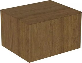 Dulap baza suspendat Ideal Standard Atelier Conca finisaj nuc inchis 1 sertar cu blat 60 cm