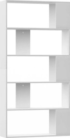 vidaXL Bibliotecă/Separator cameră, alb, 80x24x159 cm, lemn prelucrat