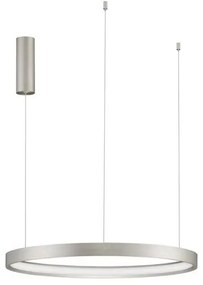 Lustra LED suspendata design modern circular PERRINE D-60cm argintie