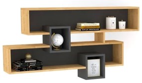 Etajeră de perete KAREN 120x72,2 cm maro/antracit